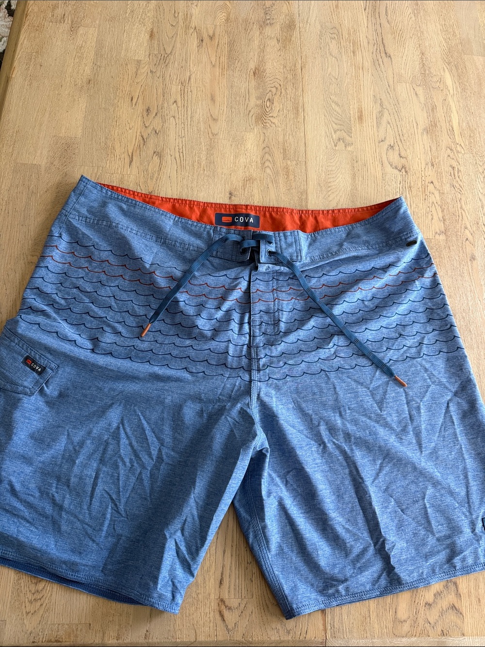 Cova Men's Blue Wave Performance Swim Shorts